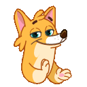 缄默,狐狼,Orangino,微信表情,GIF,sticker
